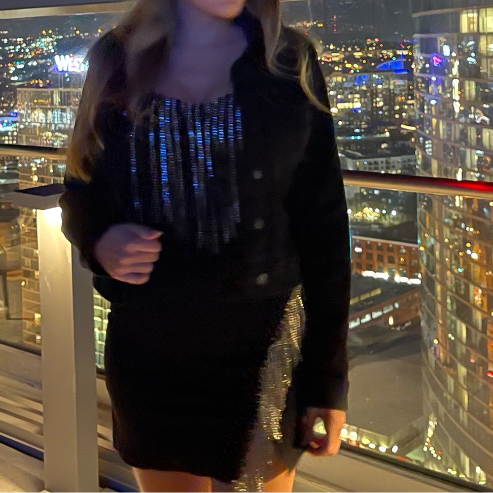 Black sweetheart Rhinestone Bodysuit - Picture 4 of 5